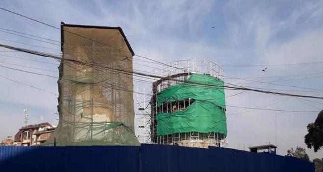 dharahara-reconstruction-moving-at-snails-pace-in-lack-of-workers