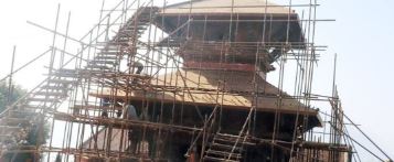 installation-of-gold-corrugated-roof-at-bharaibidevi-temple-begins