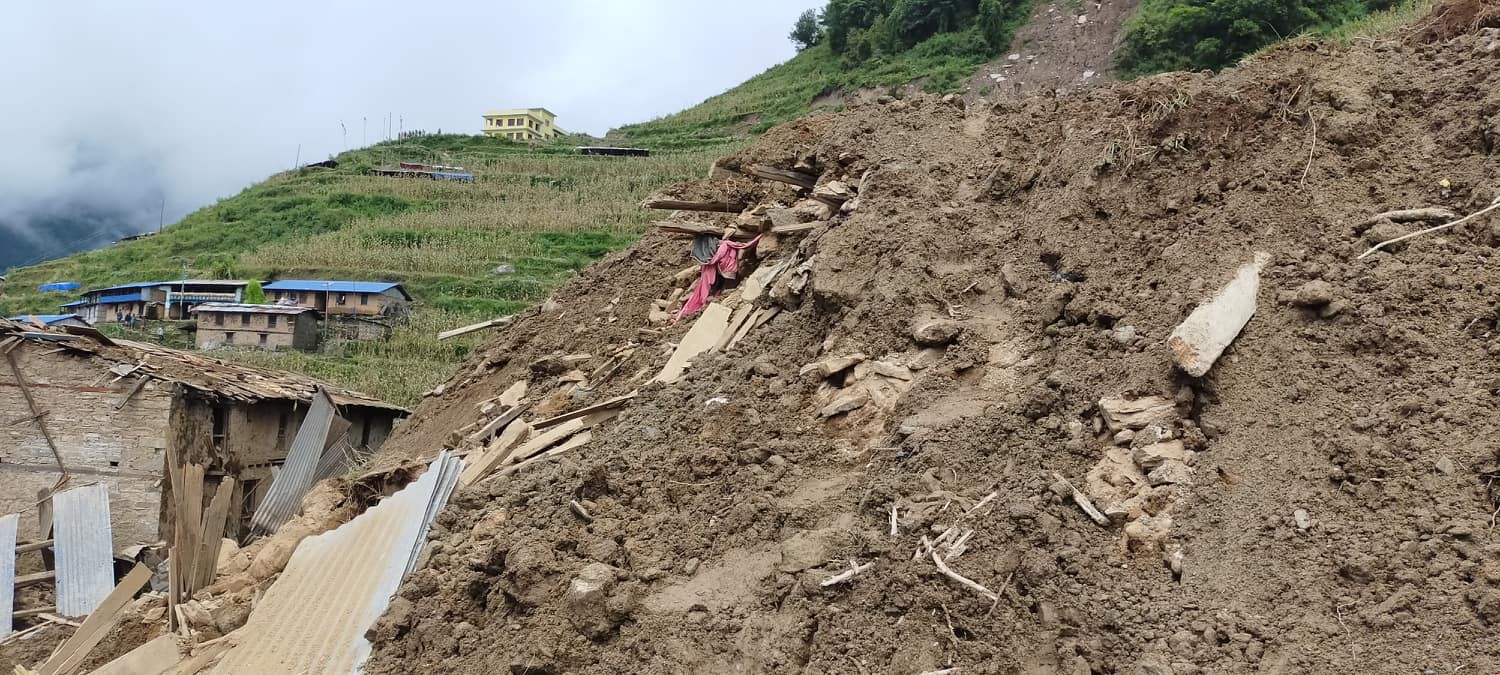 lidi-landslide-four-injured-rescued-to-kathmandu-on-helicopter