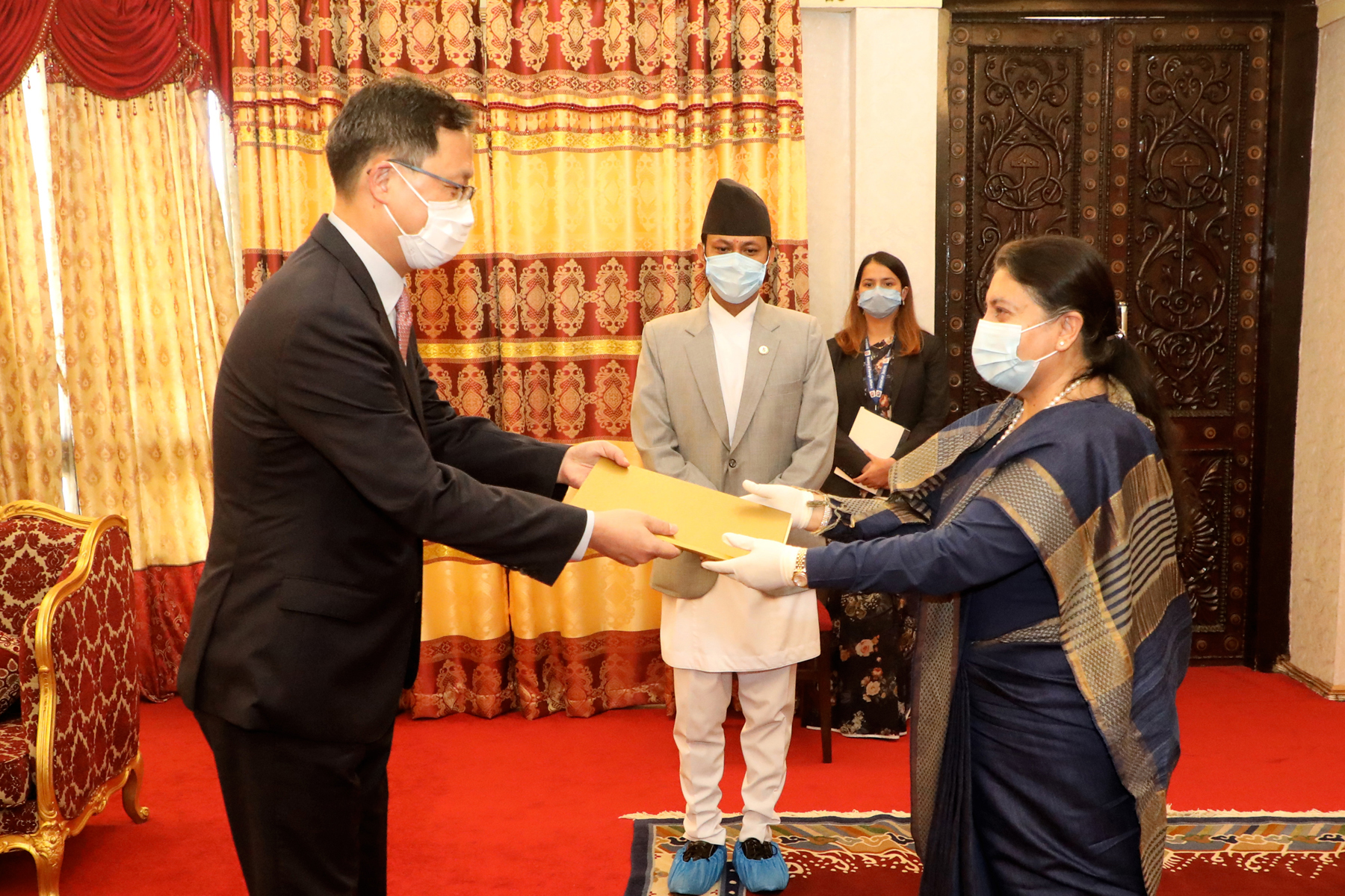 ambassadors-present-letters-of-credence-to-president-bhandari