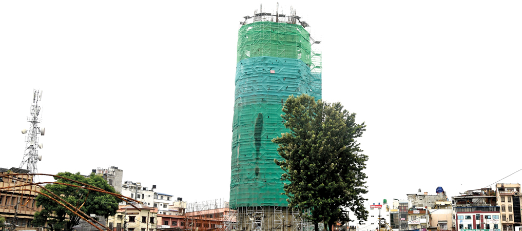 dharahara-rebuilding-project-reports-just-fifty-percent-progress-in-two-years