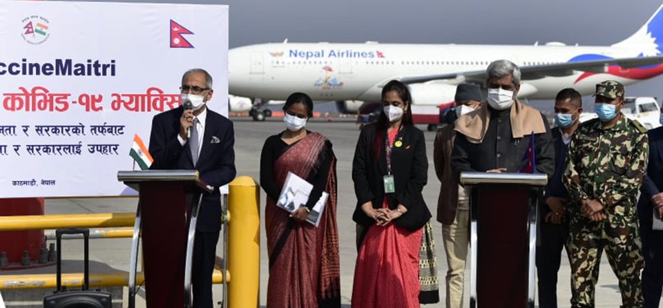 india-hands-over-one-million-covishield-vaccines-to-nepal