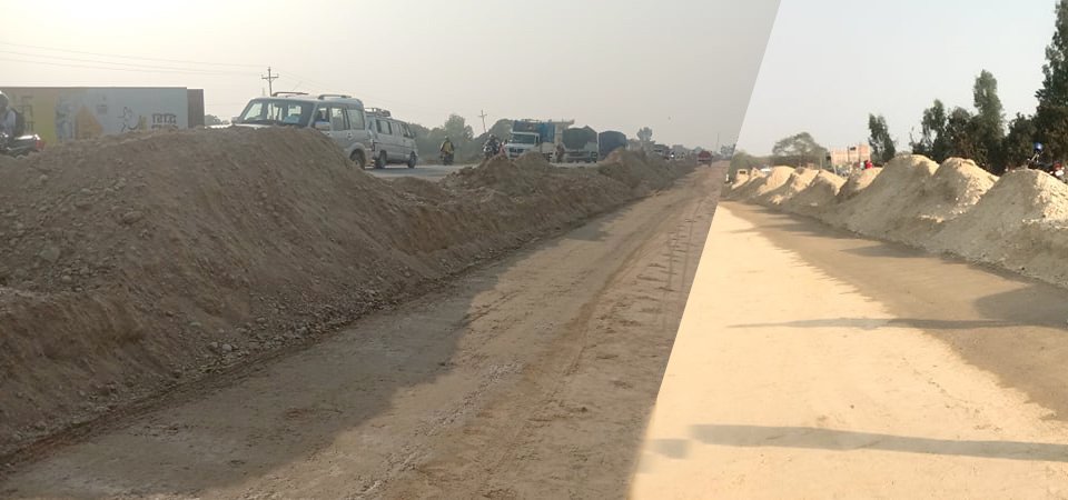 works-to-widen-kanchanpur-kamala-road-begins