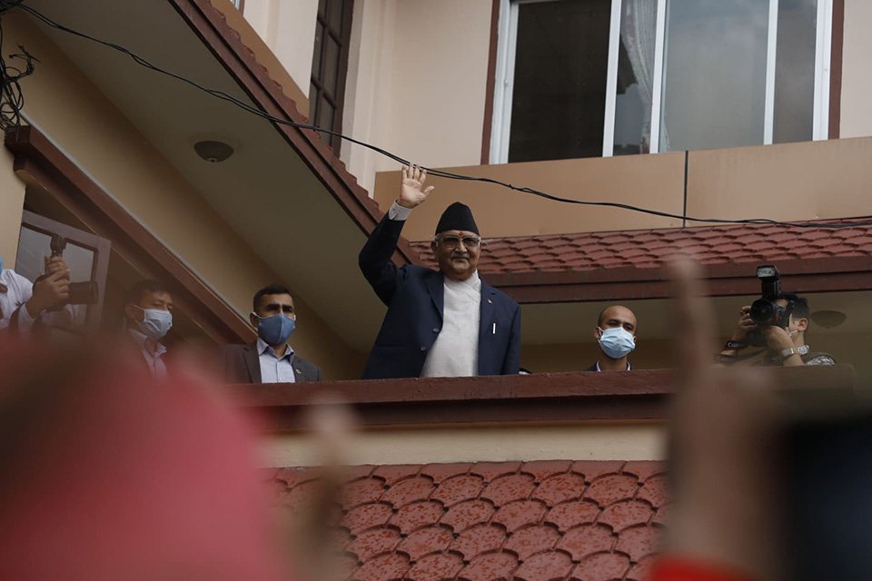 outgoing-pm-oli-moves-out-from-baluwatar-residence-to-balkot