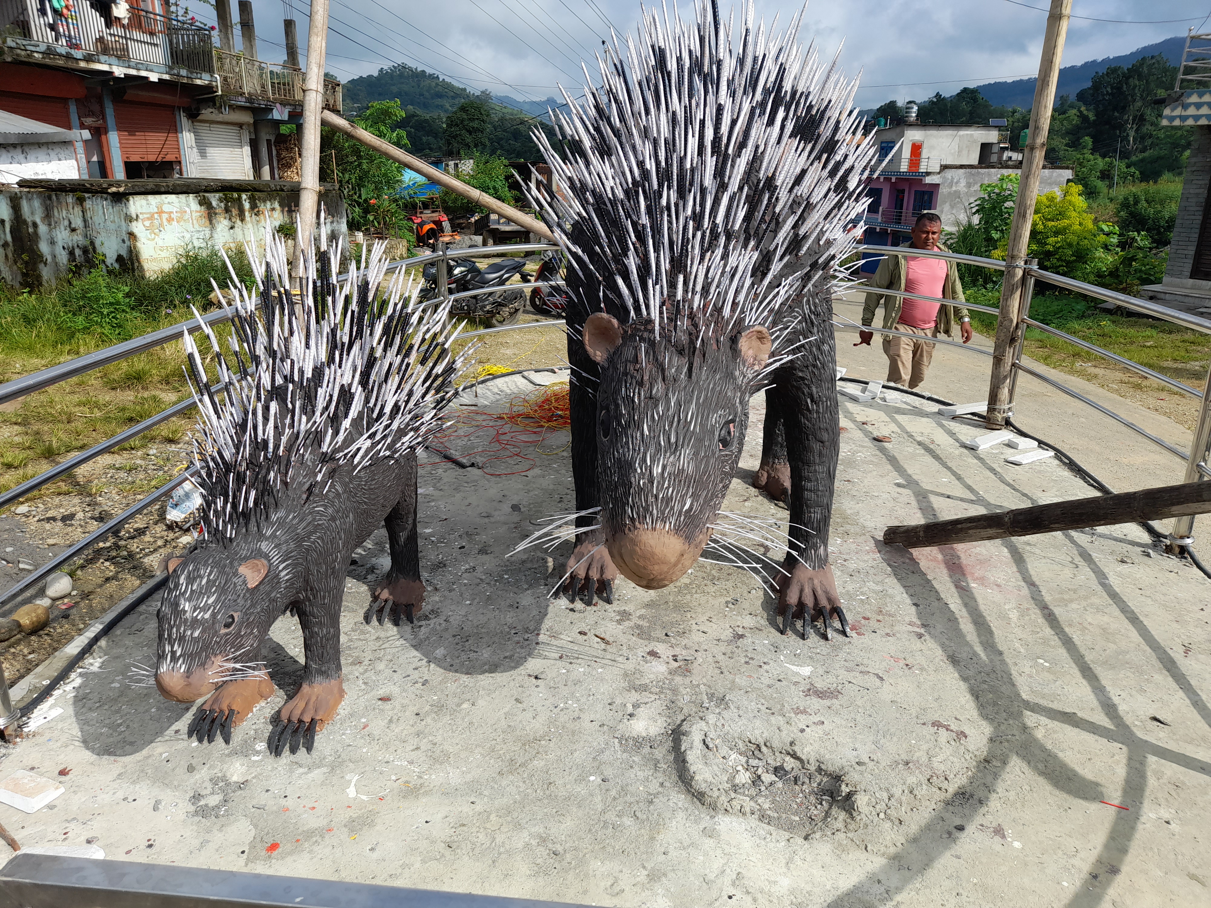 statues-of-porcupine-at-dumsichaur