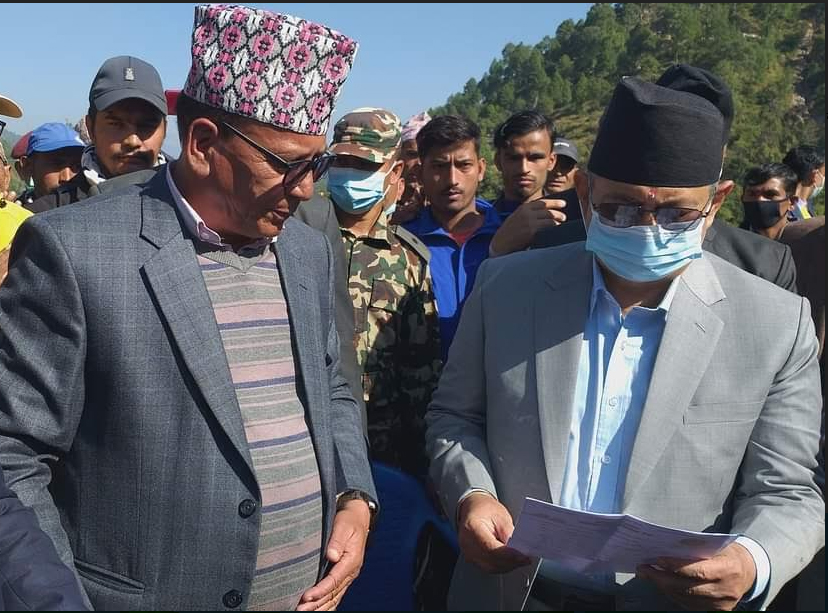 acting-pm-khand-inspects-flood-hit-areas-in-dadeldhura