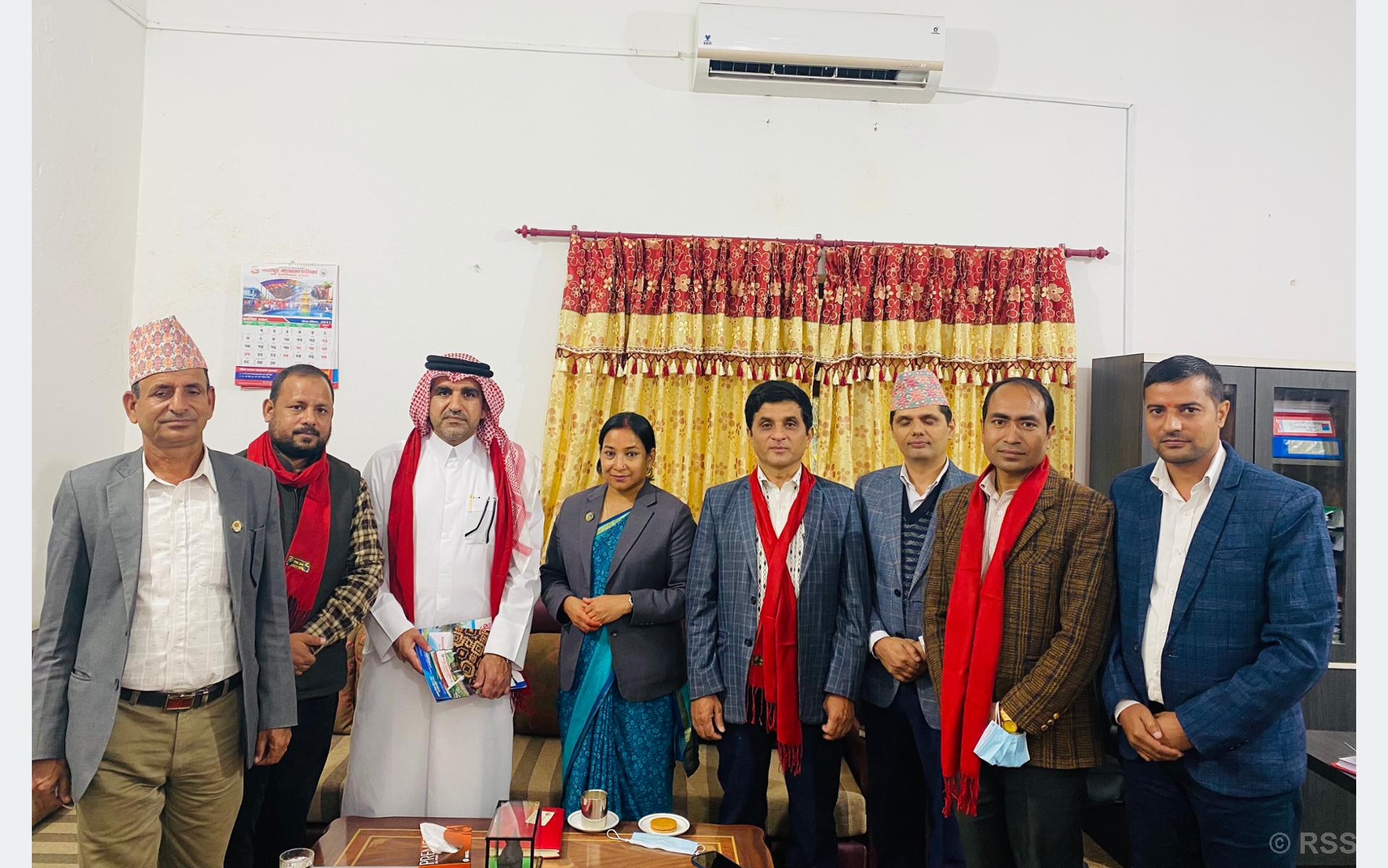 qatars-ambassador-calls-on-mayor-dahal