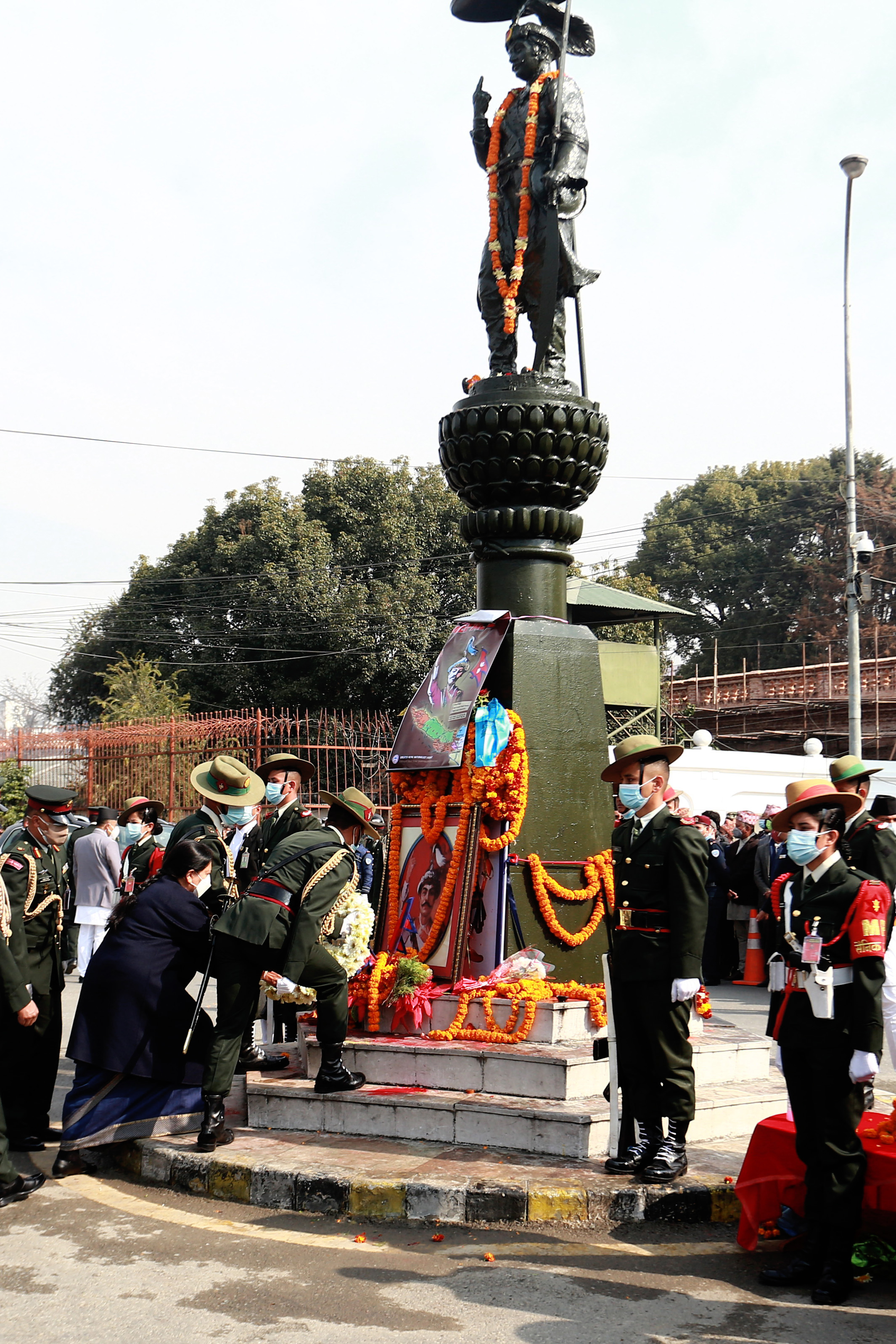 president-offers-wreath-at-statue-of-nation-builder-prithvi-narayan-shah