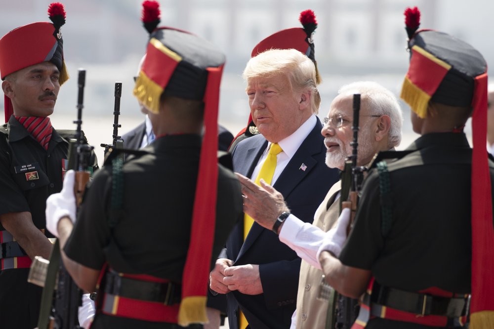 india-pours-on-the-pageantry-with-colorful-welcome-for-trump