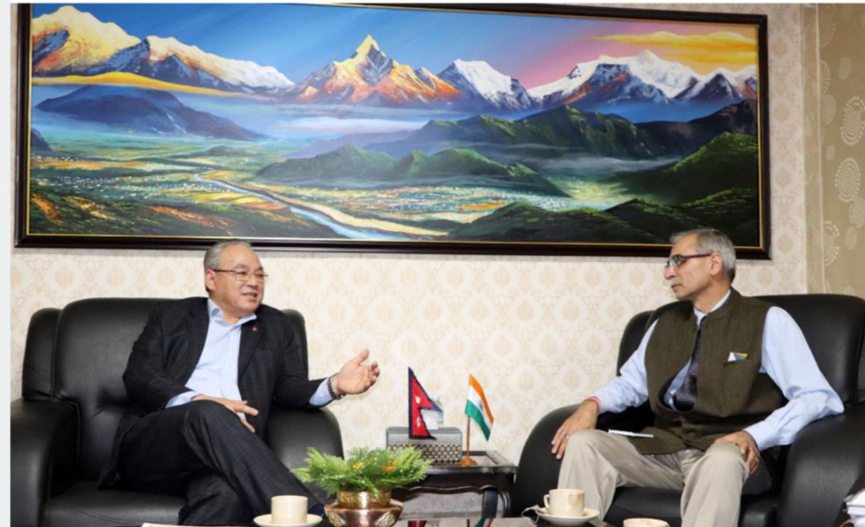 indian-ambassador-kwatra-pays-courtesy-call-on-home-minister-thapa