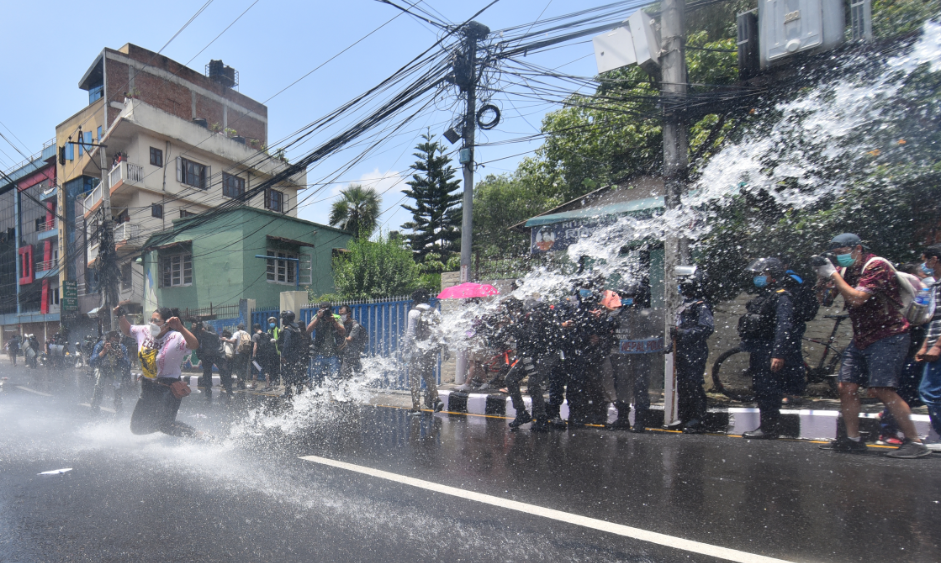 protesters-brought-under-control-using-water-cannon