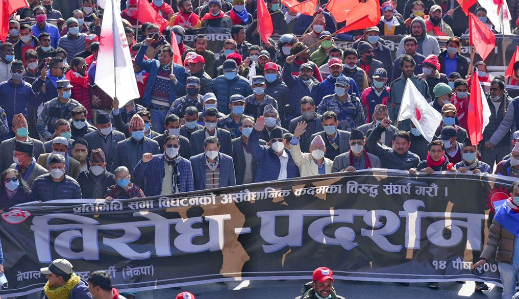 ncp-prachanda-nepal-faction-take-out-rallies-to-protest-hor-dissolution