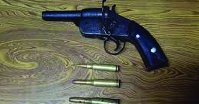 police-arrest-man-with-pistol-ammunitions