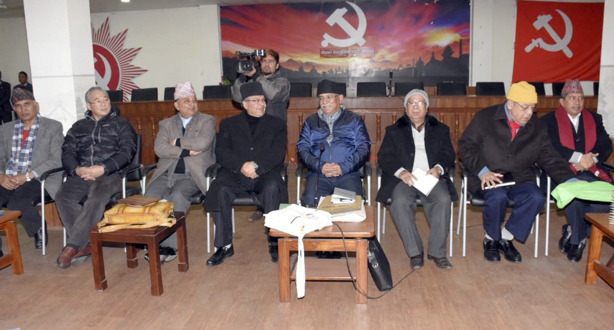 chair-dahal-tables-political-report-in-ncp-meeting