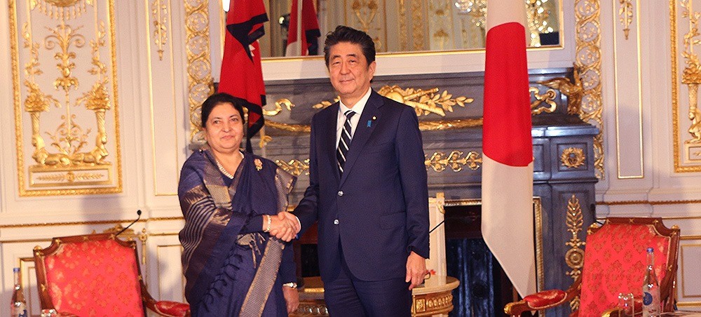president-bhandari-and-japanese-pm-hold-talks
